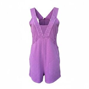 Anthropologie Daily Practice 100% Cotton Romper Jumpsuit - Purple - Size Medium